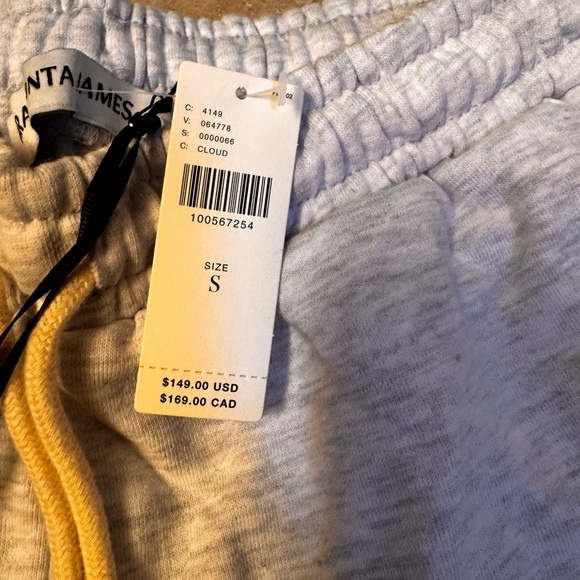 Stylish Gray Wide Leg Pants with Red Stripes - Picture 2 of 3